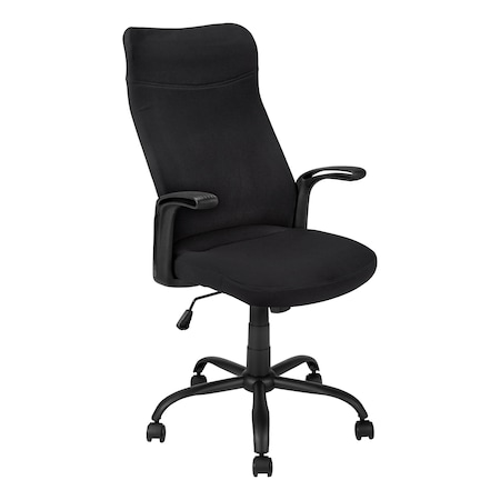 Office Chair, Adjustable Height, Swivel, Ergonomic, Armrests, Computer Desk, Work, Metal, Black